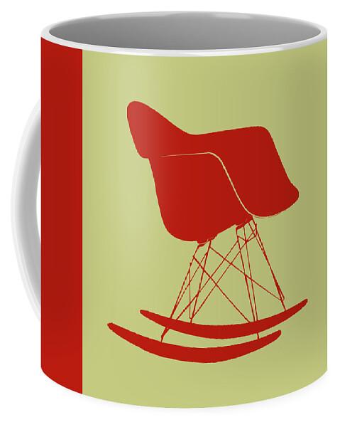 Mid-century Coffee Mug featuring the mixed media Eames Rocking Chair by Naxart Studio