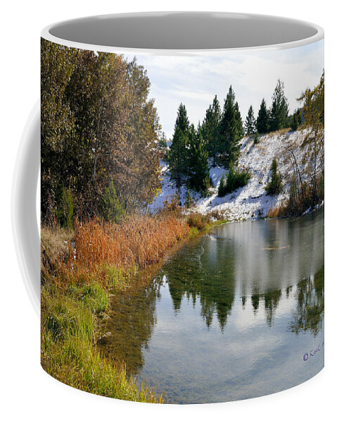 Pond Coffee Mug featuring the photograph Early Autumn Landscape by Kae Cheatham