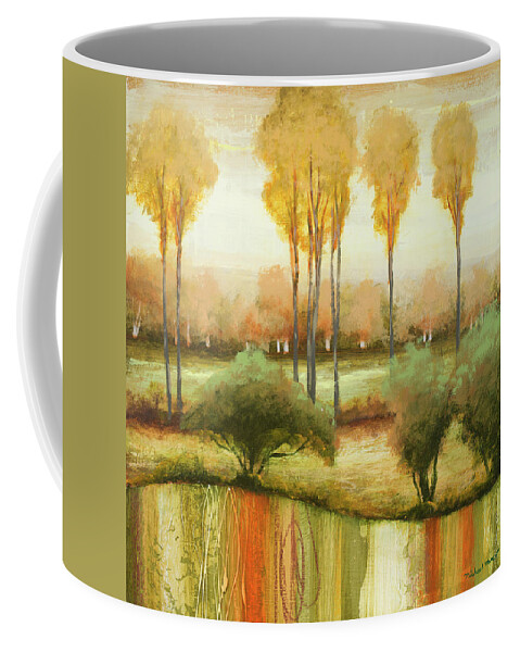 Early Coffee Mug featuring the painting Early Morning Meadow II by Michael Marcon
