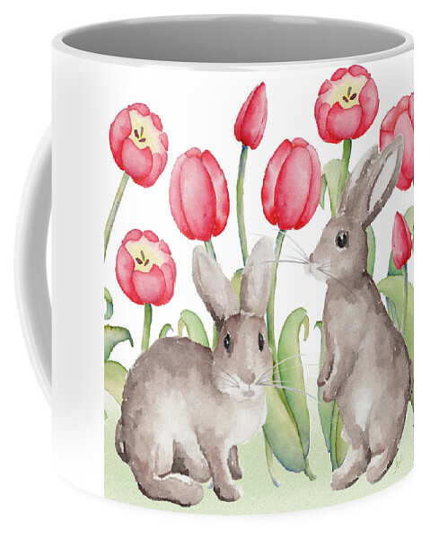 Easter Coffee Mug featuring the painting Easter Tulip II by Andi Metz