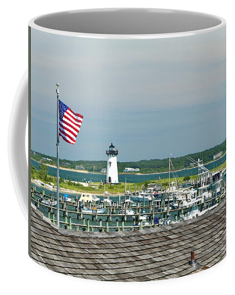 Edgartown Harbor Light Coffee Mug featuring the photograph Edgartown Harbor Light by Lyuba Filatova
