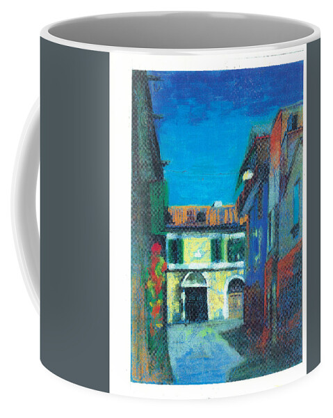 Cervia Coffee Mug featuring the pastel Edifici by Suzanne Giuriati Cerny