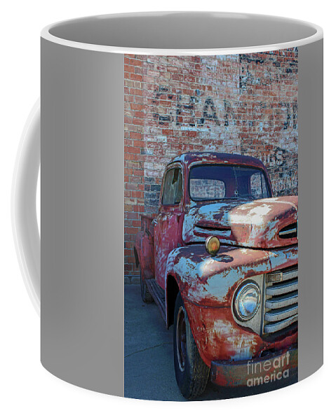 Ford Coffee Mug featuring the photograph Old Truck in Goodland by Lynn Sprowl