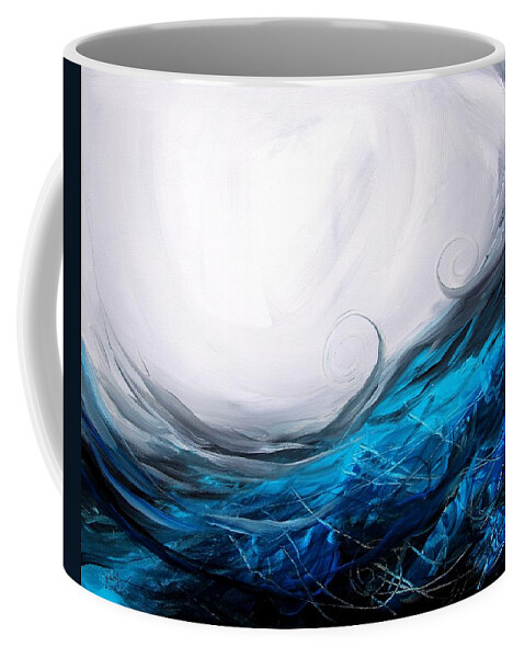 #ocean #inspiration #life #water #sea #wave #surfing #blue #gulf #california #pacificocean #pacific #atlantic #gulf Of Mexico #scarpace #ipaintfish Coffee Mug featuring the painting Effectual Momentum by J Vincent Scarpace