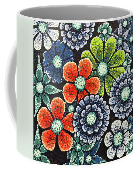 Floral Coffee Mug featuring the painting Efflorescent 3 by Amy E Fraser