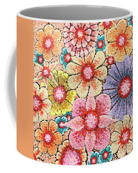 Floral Coffee Mug featuring the painting Efflorescent 4 by Amy E Fraser