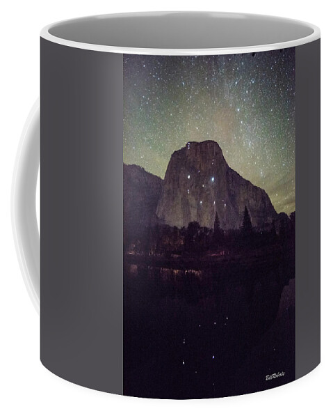El Capitan Coffee Mug featuring the photograph El Capitan At Night 2 by Bill Roberts