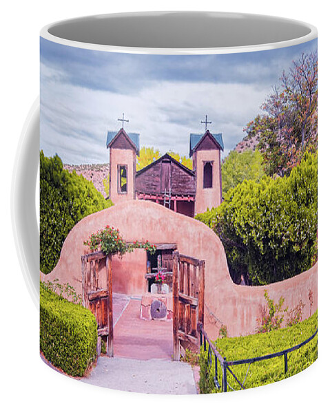 New Mexico Coffee Mug featuring the photograph El Santuario de Chimayo - Rio Arriba Santa Fe County - New Mexico Land of Enchantment by Silvio Ligutti