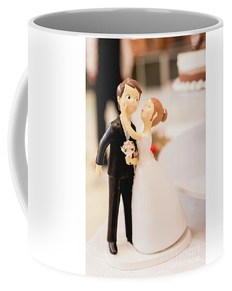 Background Coffee Mug featuring the photograph Elegant wedding cake dolls by Joaquin Corbalan