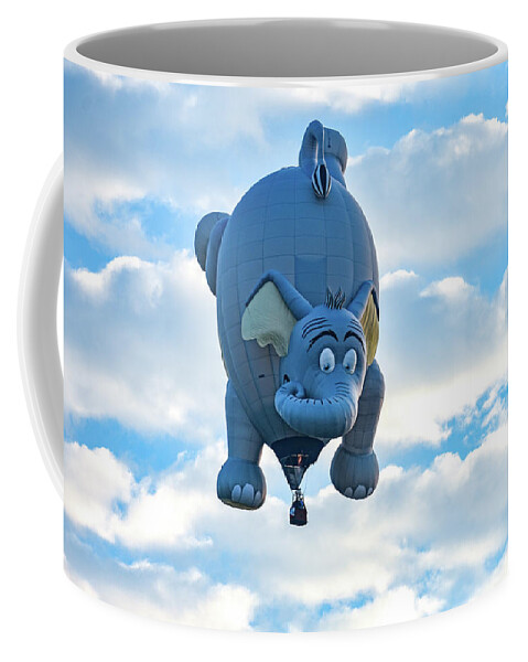 Balloon Coffee Mug featuring the photograph Elephant by Michelle Wittensoldner