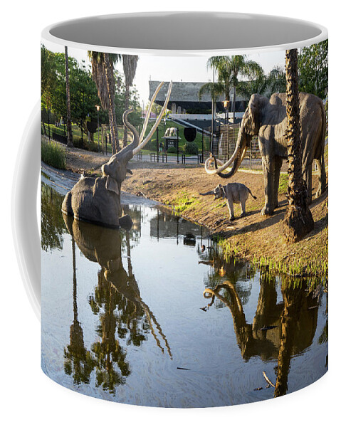 Estock Coffee Mug featuring the digital art Elephant Sculptures by Giovanni Simeone