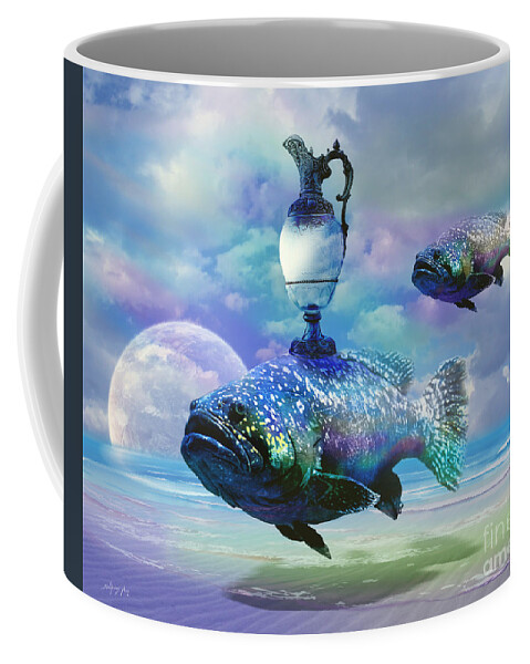 Fish Coffee Mug featuring the digital art Elixir of eternal life by Alexa Szlavics