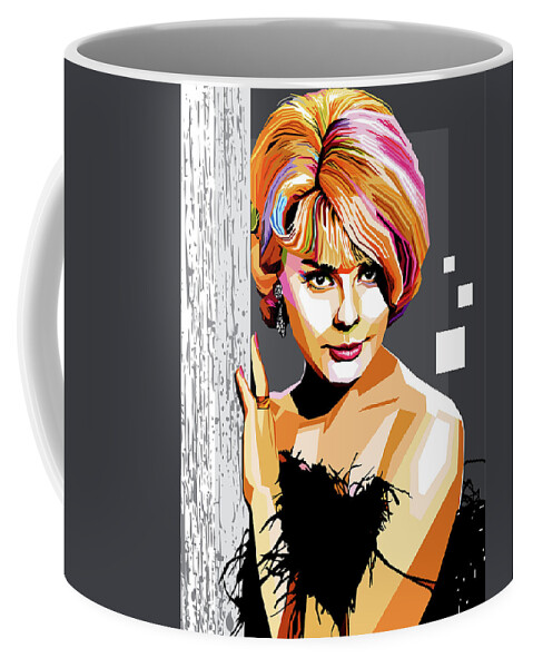 Elke Coffee Mug featuring the digital art Elke Sommer by Stars on Art