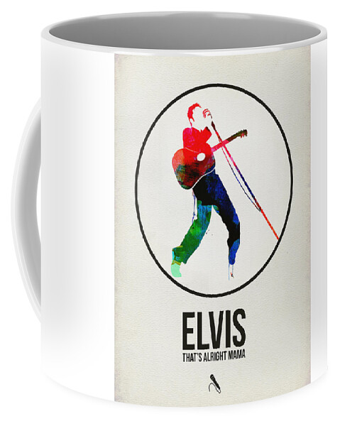 Elvis Presley Coffee Mug featuring the digital art Elvis Presley Watercolor by Naxart Studio