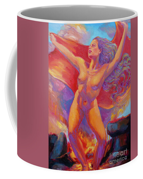 Figure Coffee Mug featuring the painting Freedom by Isa Maria