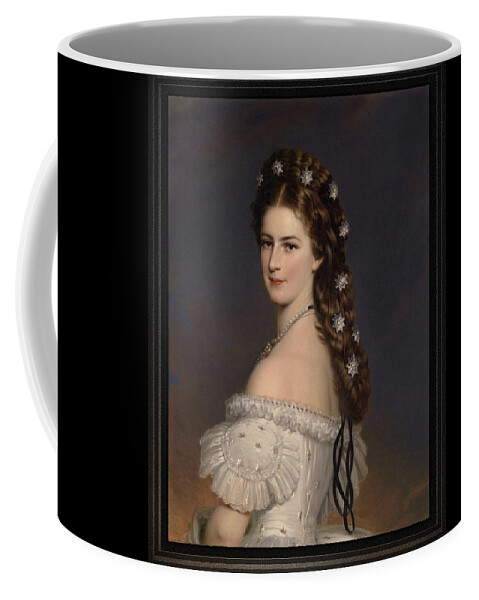 Empress Elisabeth Of Austria Coffee Mug featuring the painting Empress Elisabeth of Austria by Franz Xaver Winterhalter by Rolando Burbon