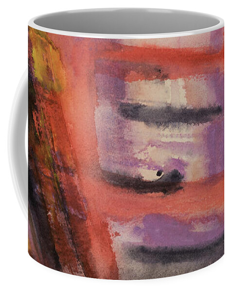 Abstract Expression Coffee Mug featuring the painting En Modern Vogue by Judith Levins