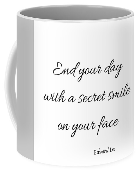 Poetry Coffee Mug featuring the digital art End Your Day by Edward Lee