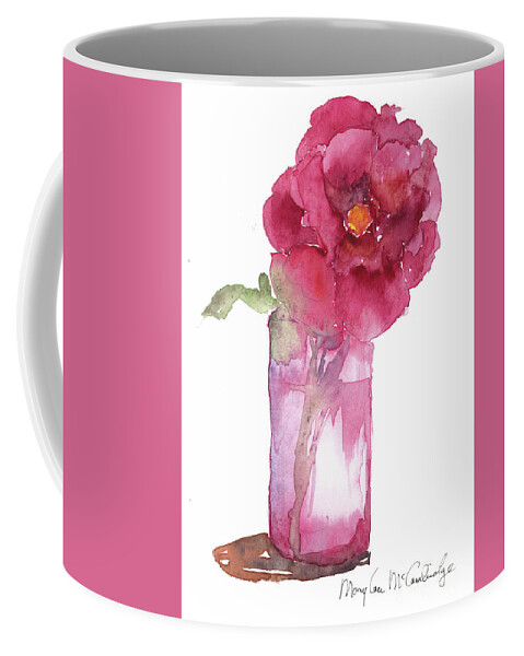 Rose Coffee Mug featuring the painting English Rose by Mary Lou McCambridge