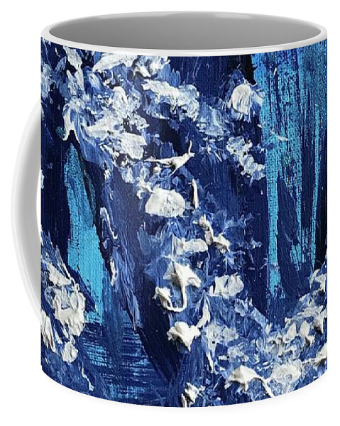 Sky Galaxies Vortex Inside Discovery Coffee Mug featuring the painting Entre Vues by Medge Jaspan