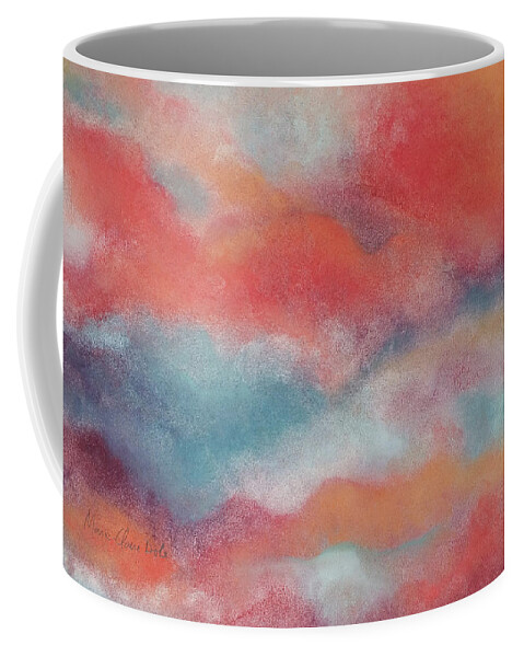 Clouds Coffee Mug featuring the pastel Evening Clouds by Marie-Claire Dole