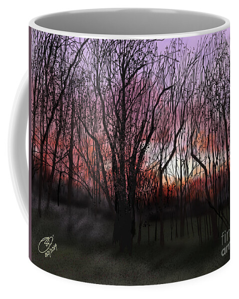 Sunsets Coffee Mug featuring the digital art Evening Glow -II by Joel Deutsch