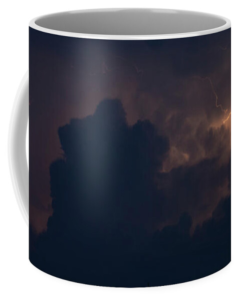 Nebraskasc Coffee Mug featuring the photograph Evening Supercell and Lightning 038 by Dale Kaminski