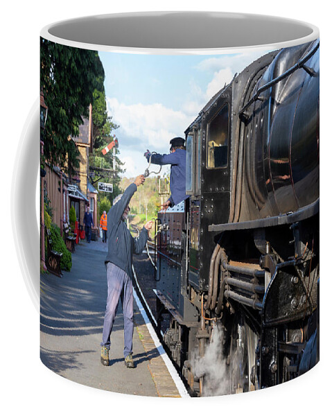 Key Coffee Mug featuring the photograph Exchanging keys by Steev Stamford