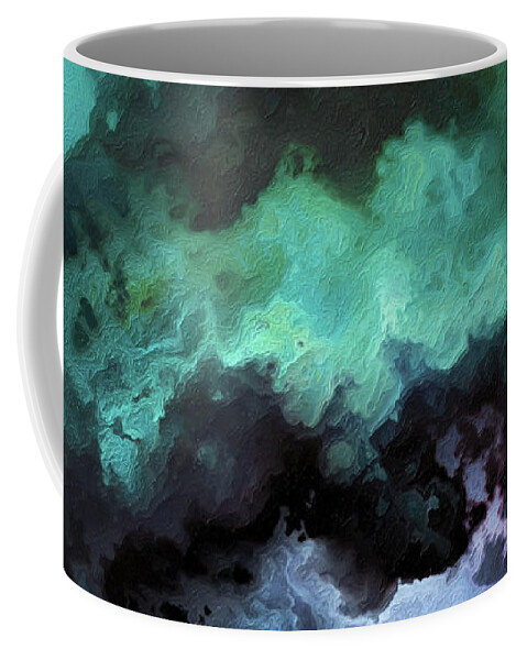Red Coffee Mug featuring the painting Exodus 14 14. The Lord Shall Fight For You by Mark Lawrence