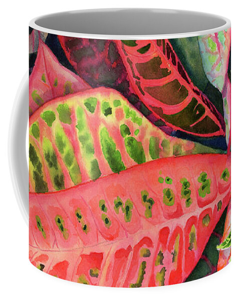 Facemask Coffee Mug featuring the painting Exuberance by Lois Blasberg