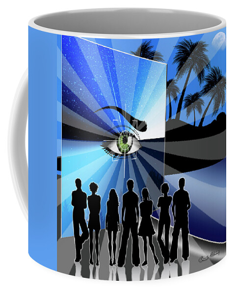 Staley Coffee Mug featuring the digital art Eye Spy by Chuck Staley