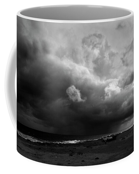 Storm Coffee Mug featuring the photograph Waiting for the Storm by Alina Oswald