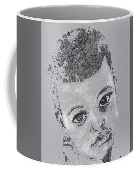 Child Coffee Mug featuring the drawing Eyes by Toni Willey
