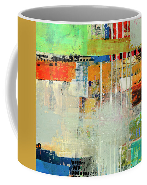 Abstract Art Coffee Mug featuring the painting Fact Check #10 by Jane Davies