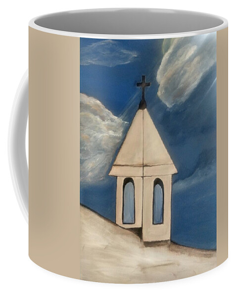 Church Coffee Mug featuring the painting Faith by April Clay