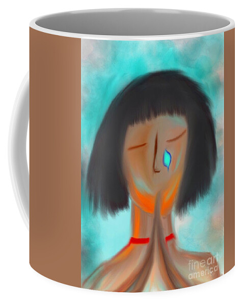 Prophetic Coffee Mug featuring the digital art Faithful in Prayer by Jessica Eli