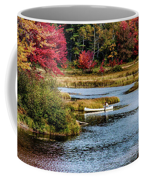 Landscape Coffee Mug featuring the photograph Fall colors in Baxter State Park by Jeff Folger