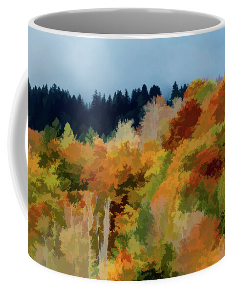 Fall Coffee Mug featuring the digital art Fall Colours by Rick Deacon