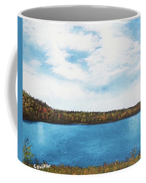 Landscape Coffee Mug featuring the painting Fall In Itasca by Gabrielle Munoz
