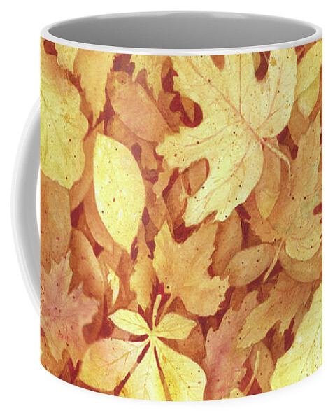 Fall Coffee Mug featuring the painting Fallen Leaves by Lori Taylor