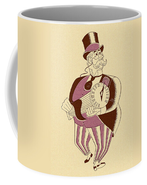 Fancy Man Holding Sun Dial Coffee Mug by CSA Images - Pixels