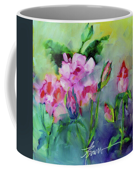 Roses Coffee Mug featuring the painting Fantasy by Adele Bower