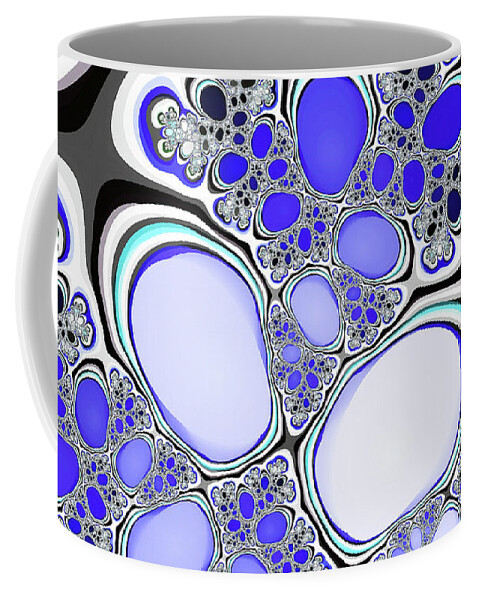 Abstract Coffee Mug featuring the digital art Fantasy Lakes Abstract Art by Don Northup