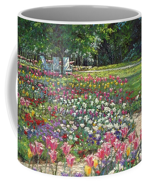 Garden Painting Coffee Mug featuring the painting Favorite Place by L Diane Johnson
