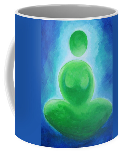Figurative Abstract Coffee Mug featuring the painting Feeling... Zen by Jennifer Hannigan-Green