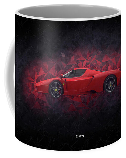 Ferrari Enzo Coffee Mug featuring the digital art Ferrari Enzo by Airpower Art