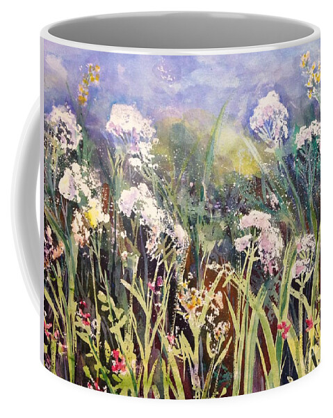 Painting Coffee Mug featuring the painting Field of Wildflowers by Christine Chin-Fook