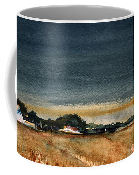 Rural Coffee Mug featuring the painting Fields of Grain by Charles Rowland