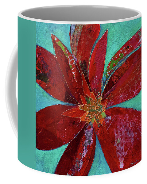 Bromeliad Coffee Mug featuring the painting Fiery Bromeliad I by Shadia Derbyshire