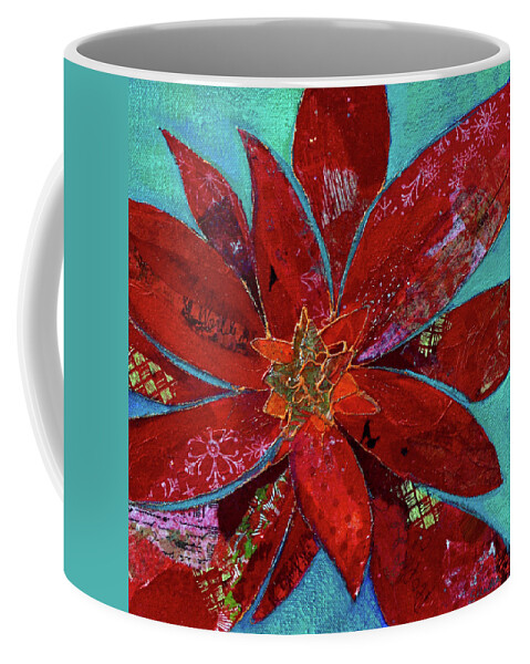 Fiery Bromeliad I Coffee Mug featuring the painting Fiery Bromeliad II by Shadia Derbyshire